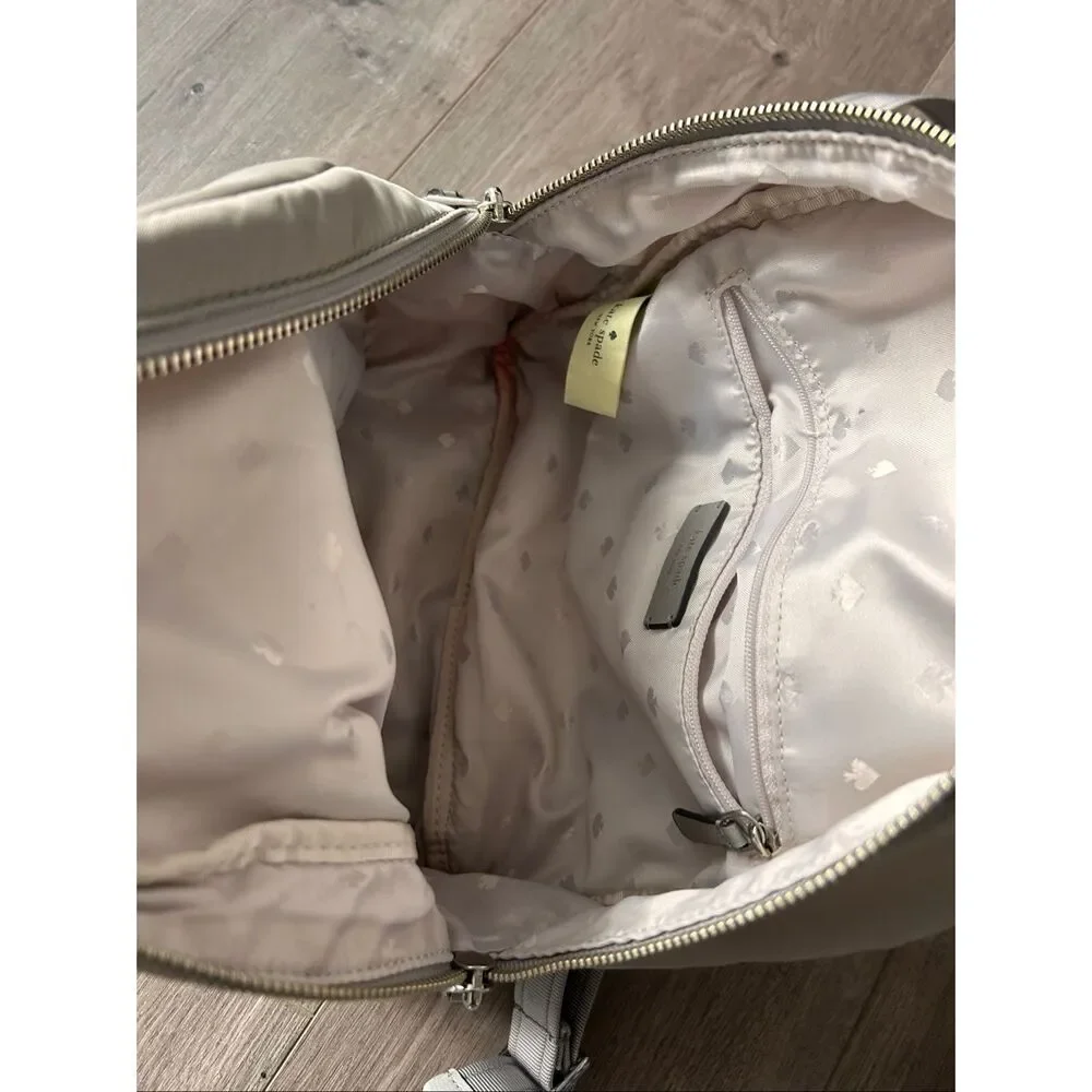 Kate Spade gray backpack small with pockets